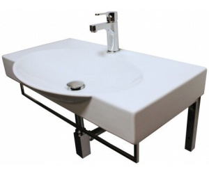 Умывальник Sanita Luxe Infinity 76 INF76SLWB01KR с кронштейнами и полотенцедержателем