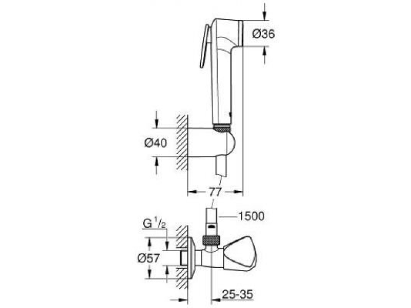 Купить Гигиенический душ Grohe Tempesta-F 26357000