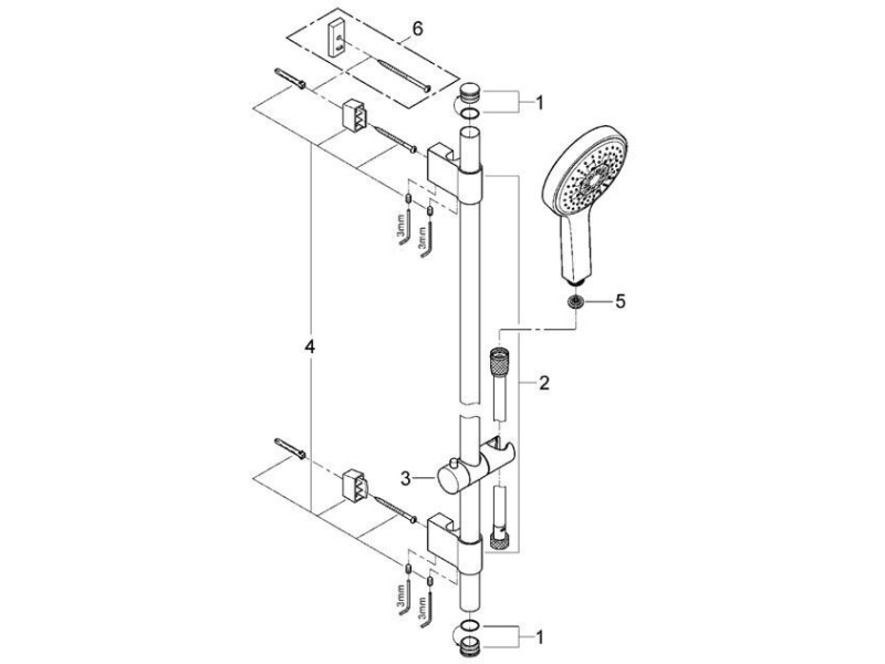 Купить Душевой гарнитур Grohe Power&Soul Cosmopolitan 27734000