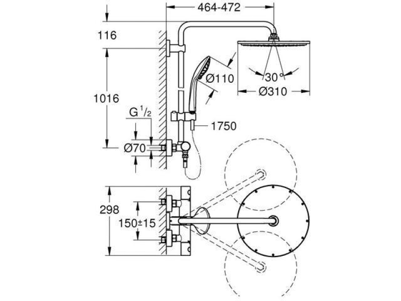 Купить Душевая система Grohe Euphoria XXL System 310 26075000