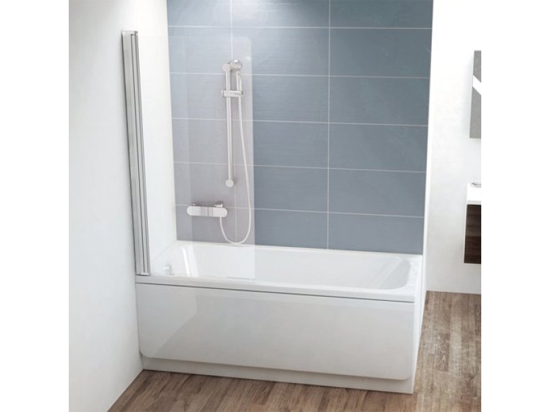 Купить Шторка для ванны Ravak CVS1-80 L (белый + транспарент) 7QL40100Z1