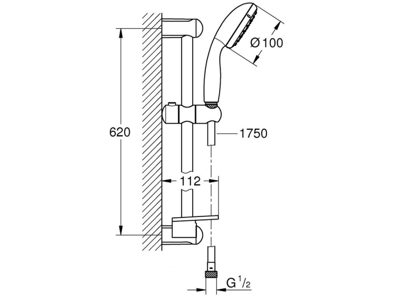 Купить Душевой гарнитур Grohe New Tempesta 27926001