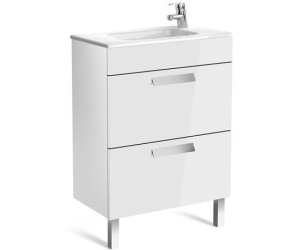 Тумба под раковину Roca Debba 60 2 ящика, белый глянец ZRU9302708