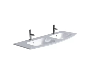 EB1883RU-00 Nona раковина из гелькоата, глянцевый белый, 140 см, 2 раковины