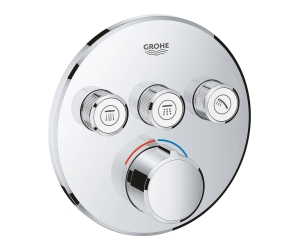 Внешняя часть смесителя на 3 выхода Grohtherm SmartControl 29146000, хром