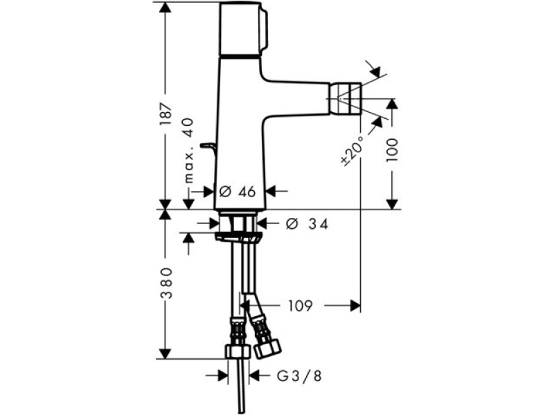 Купить Смеситель для биде Hansgrohe Talis Select S 72202000