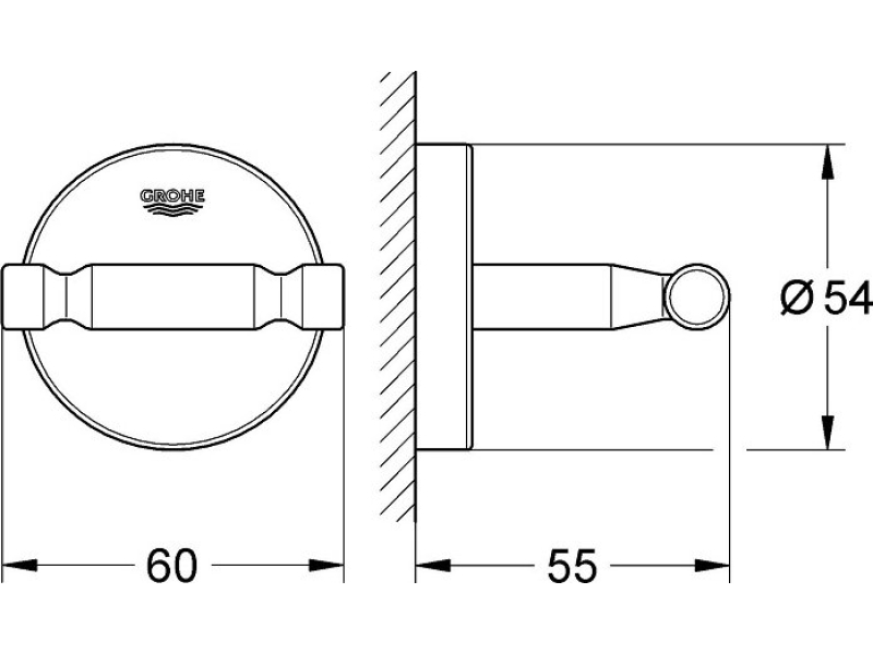 Купить Крючок двойной для ванной Grohe BauCosmopolitan 40461001 хром