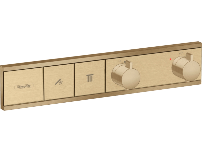 Купить Термостат, скрытого монтажа, для 2 потребителей Hansgrohe 15380140, шлифованная бронза