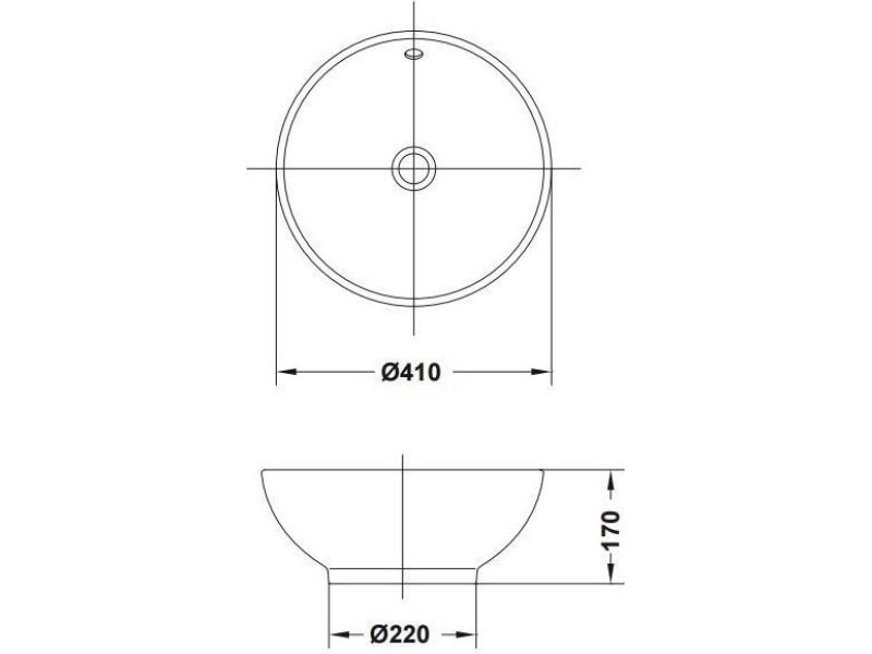 Купить Раковина накладная Gala Bowl d41 см 10041