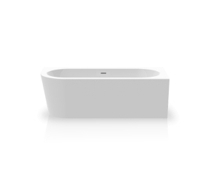 Ванна акриловая Knief Wall Corner Left 0100-277-L(06SBM) 180x80x60 в правый угол, цвет белый глянцевый, слив-перелив Slot черный матовый