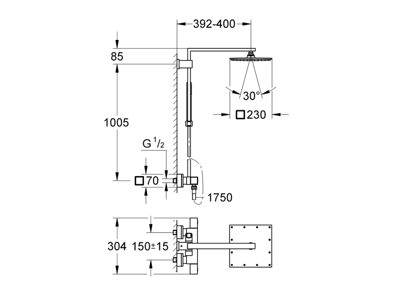 Купить Душевая система Grohe Euhoria Cube 26087000