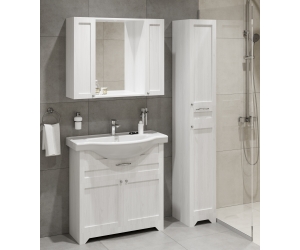CLASSIC 80-20 Тумба напольная, белый матовый (комплектуется с умыв CLASSIC LUXE 80 ) (до окончания складских остатков)