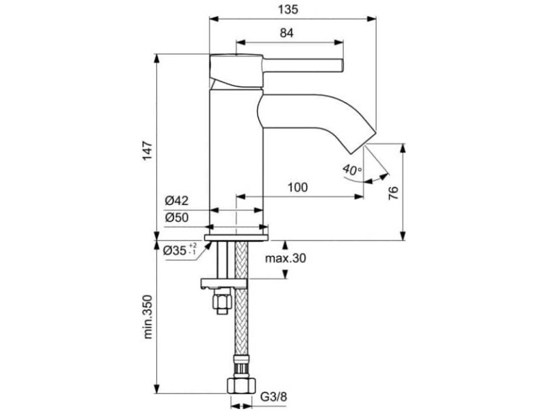 Купить Смеситель для раковины Ideal Standard Ceraline BC268AA