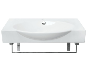 Умывальник Sanita Luxe Infinity 65 INF65SLWB01KR с кронштейнами и полотенцедержателем