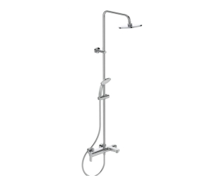 Душевая система Ideal Standard Cerafine O BC749AA в комплекте с настенным смесителем для ванны, хром