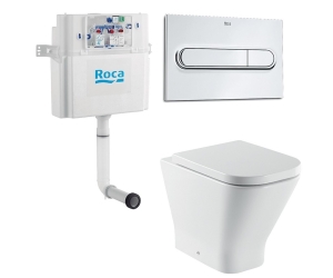 ПЭК Roca The Gap Pack 893109000 приставной унитаз + бачок + кнопка + сиденье