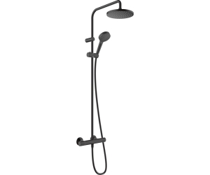 Душевая система Showerpipe 200 1jet с термостатом Hansgrohe Vernis Blend 26276670, матовый черный