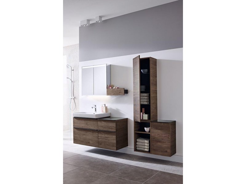 Купить Набор мебели Geberit Smyle Square 75 см, цвет пекан, комплект Идеальная тройка, 529.353.JR.7