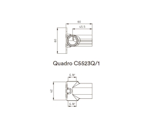Nicolazzi C5523Q/1 Встраиваемая часть для настенного смесителя (Quadro)