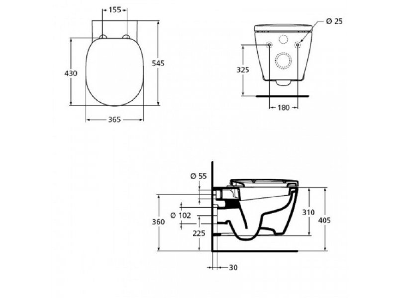 Купить Инсталляция Ideal Standard ProSys Eco Frame M W220101 с унитазом Connect E803501, сиденье микролифт E712701, комплект