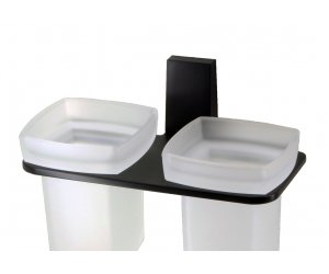 Стакан для щеток двойной с держателем WasserKRAFT Abens K-3228D