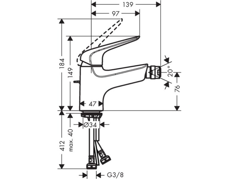 Купить Смеситель для биде Hansgrohe Novus 70 71142000
