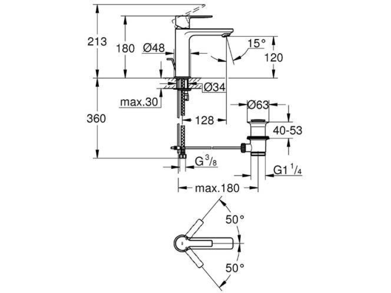 Купить Смеситель для раковины Grohe Lineare New 32114001