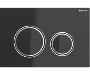 Смывная клавиша GEBERIT Sigma 21 115.884.SJ.1 (стекло черное, глянцевый хром)
