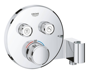 29120000 Grohtherm SmartControl Внешняя часть термостатического смесителя на 2 выхода со встроенным держателем ручного душа, хром