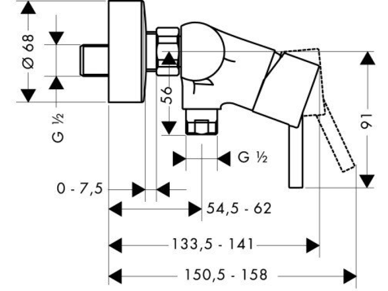 Купить Смеситель для душа Hansgrohe Talis S2 32640000
