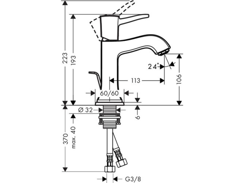 Купить Смеситель для раковины Hansgrohe Metropol Classic хром/золото 31300090