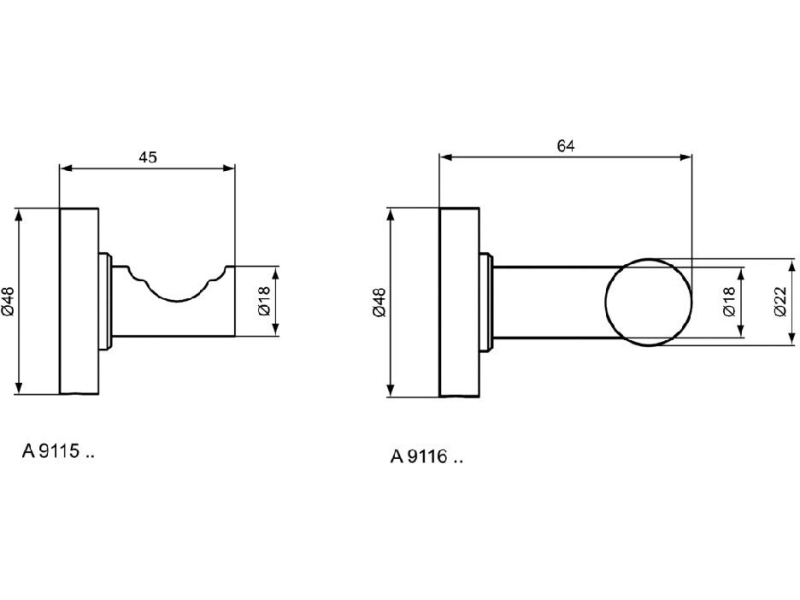 Купить Двойной крючок Ideal Standard IOM A9116AA