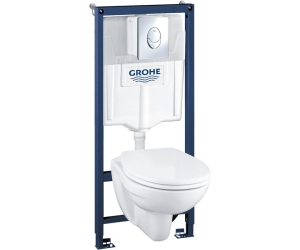 Набор Grohe Solido Lecico 4 в 1, с подвесным унитазом, микролифт, панель Skate Air 39192000