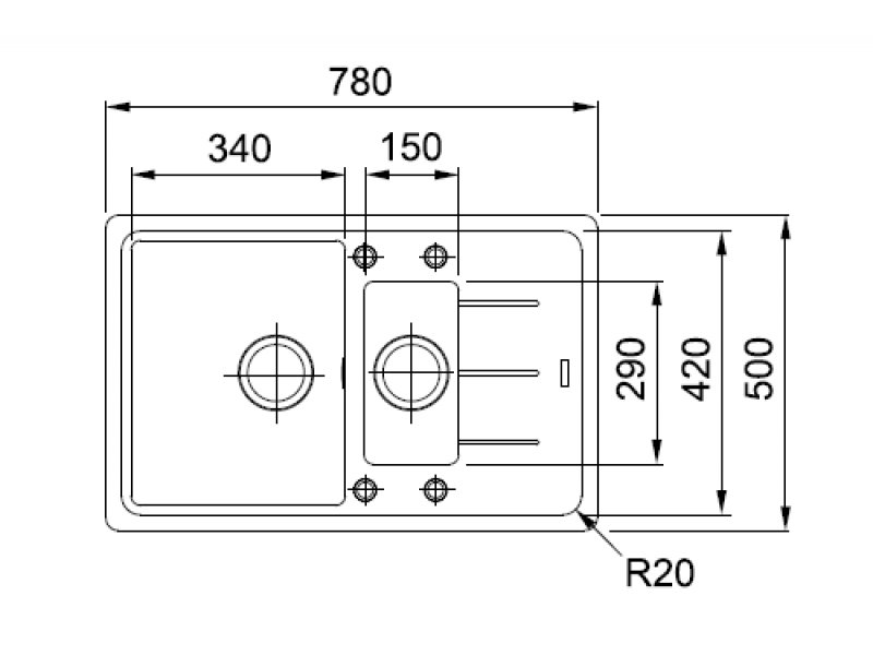 Купить Мойка Franke BASIS BFG 651-78, 114.0280.885, гранит, установка сверху, оборачиваемая, цвет бежевый, 78*50 см