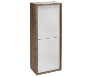 EB1587-E52-F30 Колонна 40 см, с лакированными ручками (заказываются отдельно), корпус дуб табак, фасад белый сатин лак
