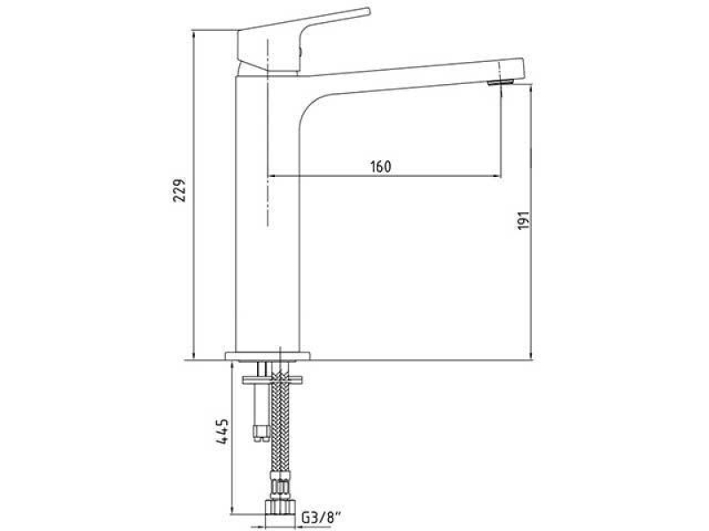 Купить Смеситель для раковины E.C.A. Tiera 102188003EX