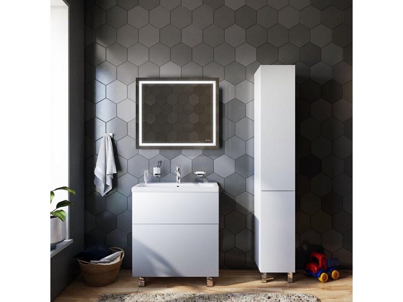 Купить Шкаф-пенал Am.Pm Gem M90CSR0306WG 30 напольный, цвет белый, петли справа
