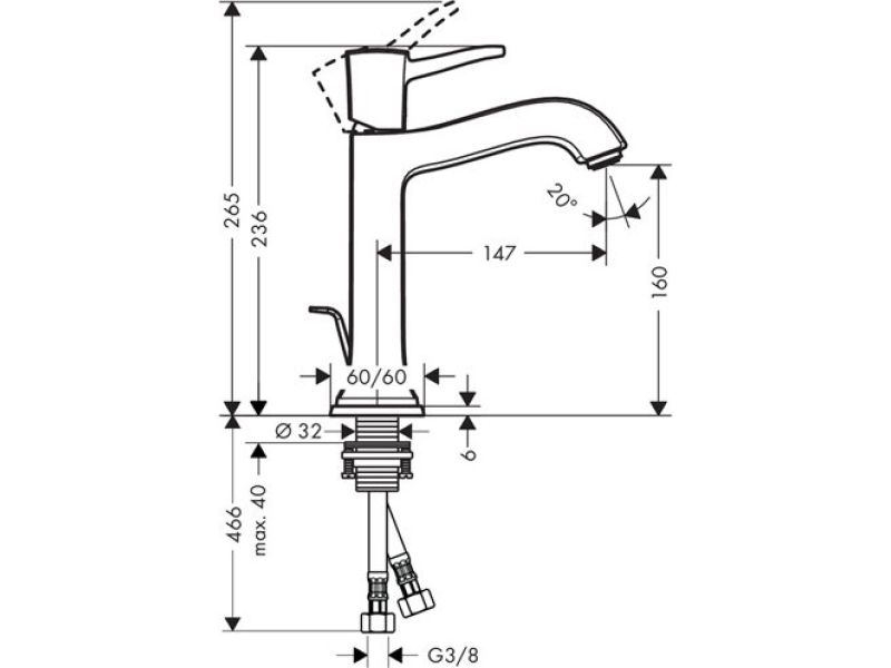 Купить Смеситель для раковины Hansgrohe Metropol Classic хром/золото 31302090