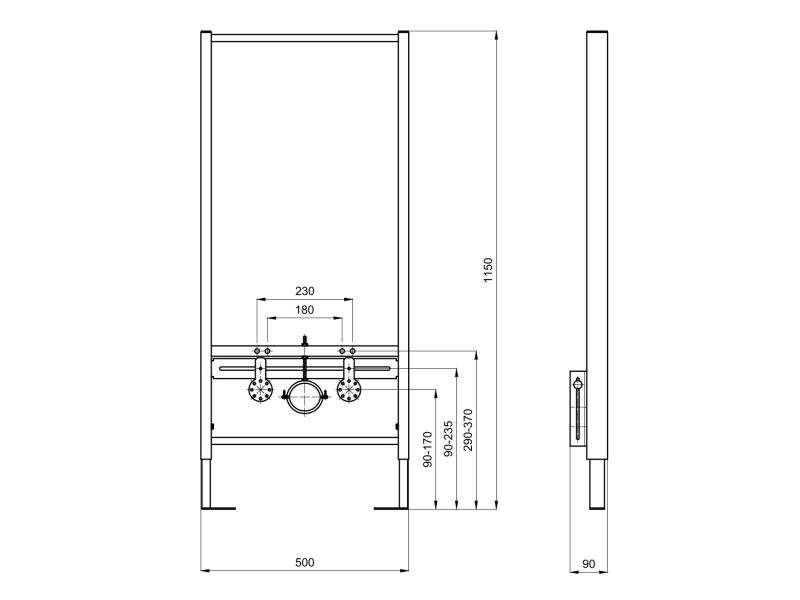 Купить INSB-0000001 Aquatek Standart Монтажная рама для подвесного биде 1150*500*90