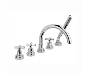 Nicolazzi 2214CR27 Смеситель на борт ванны с ручным душем M. CROCE на 5 отв