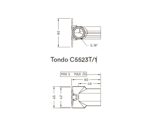 Nicolazzi C5523T/1 Встраиваемая часть для настенного смесителя (Tondo)