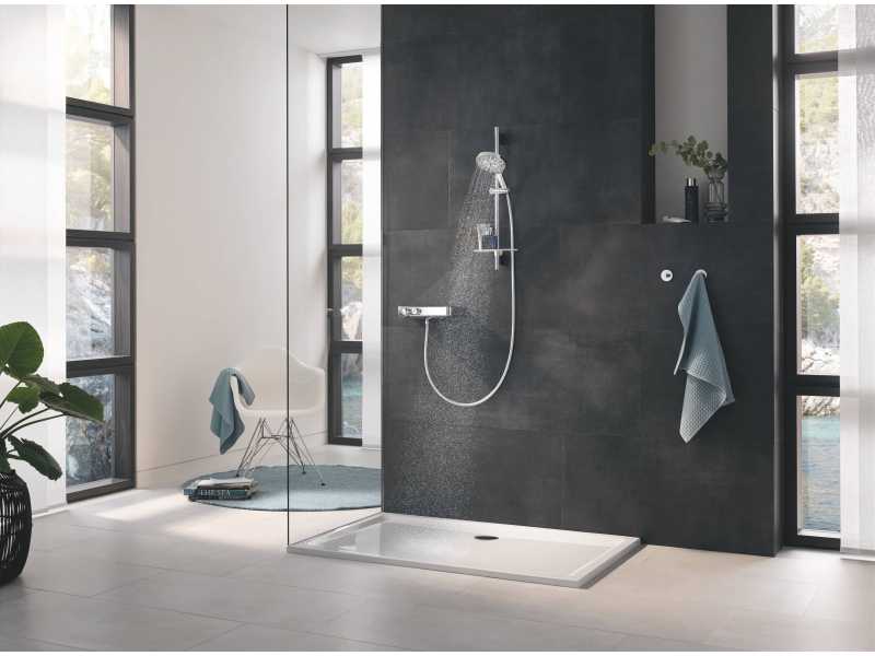 Купить 26591000 Rainshower SmartActive 150 Душевой гарнитур III, душевая штанга 600 мм, шланг 1750 мм, полочка, хром
