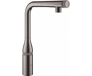 31615A00 Essence SmartControl Смеситель для кухни с выдвижным L-образным изливом, темный графит, глянец