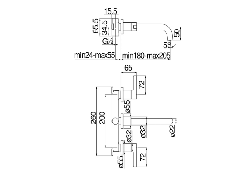 Купить Смеситель для раковины Nobili Lira LR116298/1T1CR белый, 3 отверстия