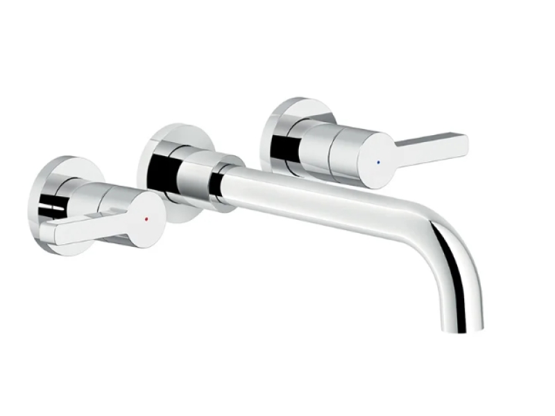 Купить Смеситель для раковины Nobili Lira LR116298/1T1CR белый, 3 отверстия