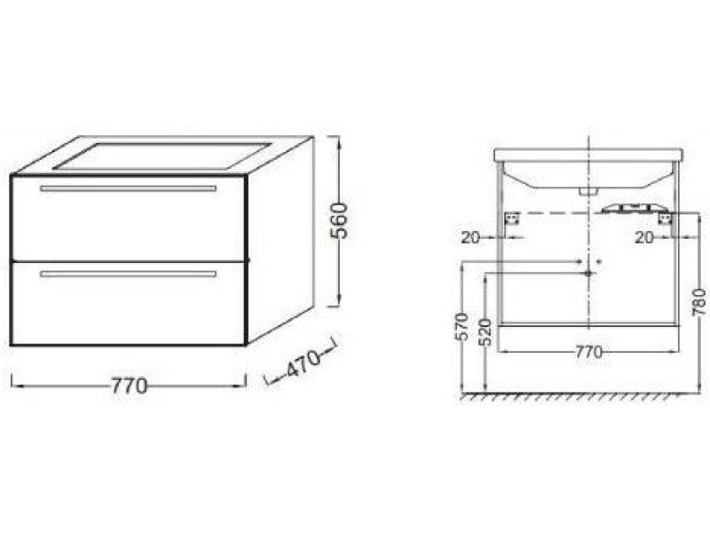 Купить Тумба под раковину Jacob Delafon Struktura 77x56 EB1277-N18 белый