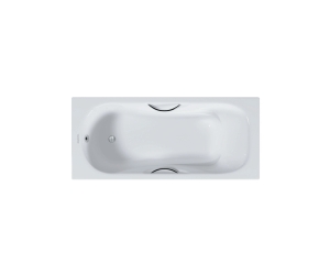 Ванна чугунная эмалированная AQUATEK ГАММА AQ8050FH-00 1500x750 в комплекте с 4-мя ножками и 2-мя ручками