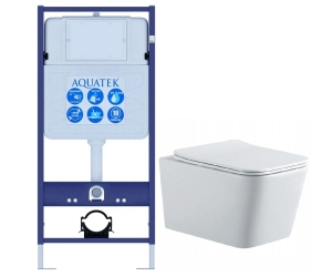 SET AQUATEK ЛИБРА N (рама AQUATEK Standard INS-0000012(без клавиши и крепежа)+унитаз ЛИБРА New AQ0530N-00 с тонким сиденьем soft-close