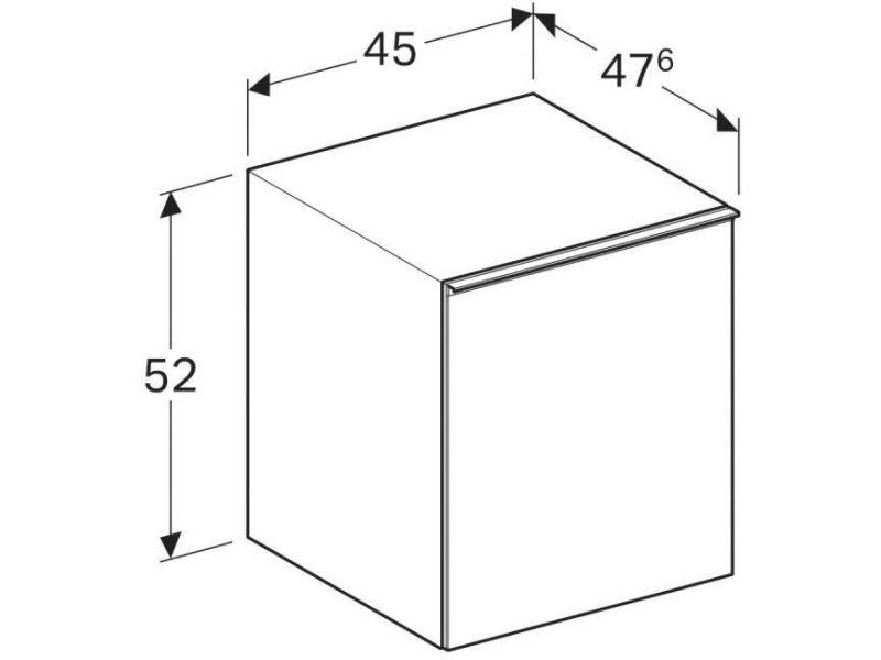 Купить Боковой шкафчик Geberit Acanto 45x52 500.618.JK.2