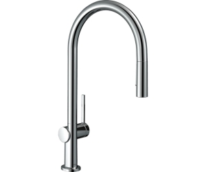 Кухонный смеситель однорычажный, 210, с вытяжным душем, 2jet, sBox Hansgrohe 72801000, хром